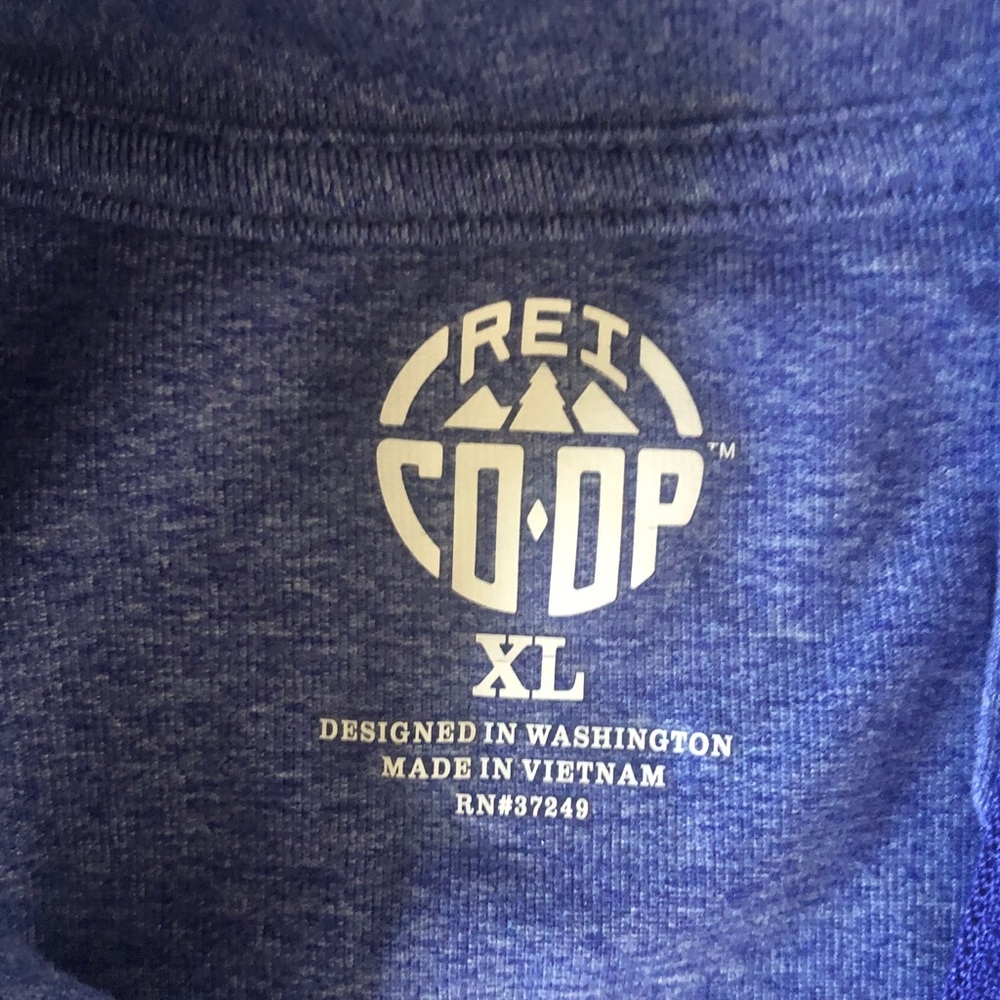 REI CO-OP Purple lightweight workout top.